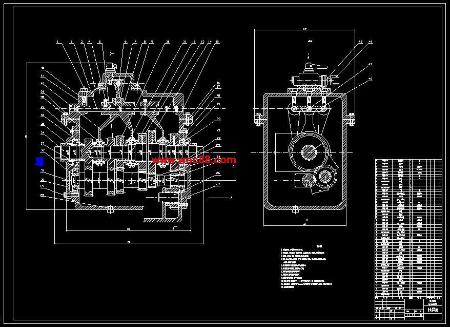 （全套CAD）比亞迪F3R手動變速器設計（終稿）CAD截圖01