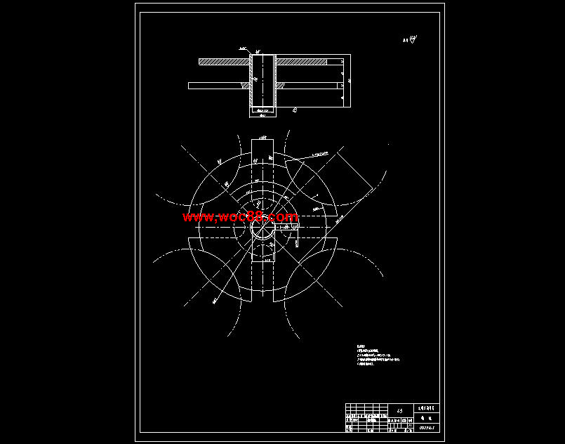 （全套CAD）槽輪間歇回轉機構的設計（終稿）CAD截圖05