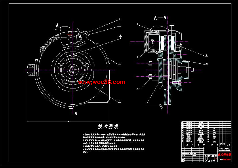（全套CAD）桑塔納2000乘用車制動系統設計（終稿）CAD截圖02