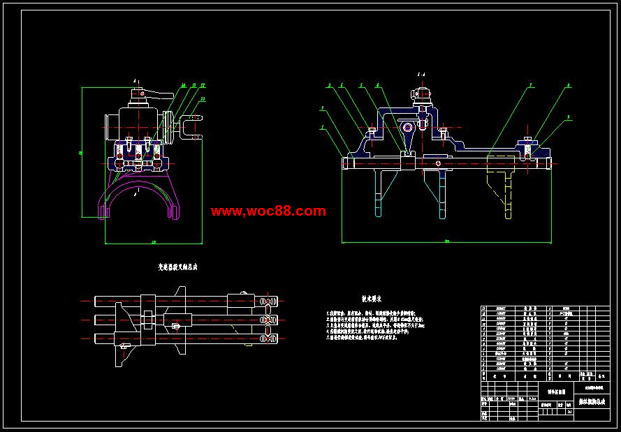 （全套CAD）某中型貨車五檔位變速器設計（終稿）CAD截圖02