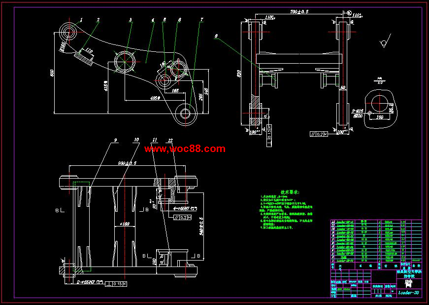 （全套CAD）某型裝載機工作機構設計（終稿）CAD截圖03