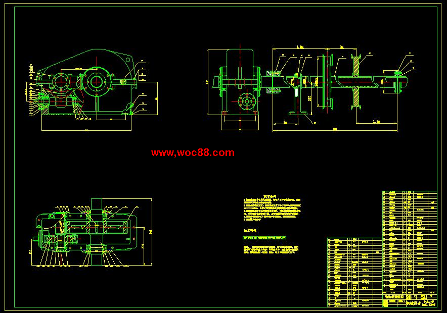 （全套CAD）果蔬大棚電動卷簾機的設計（終稿）CAD截圖01