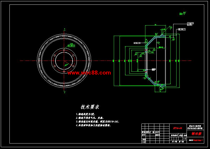 （全套CAD）桑塔納2000乘用車制動系統設計（終稿）CAD截圖05