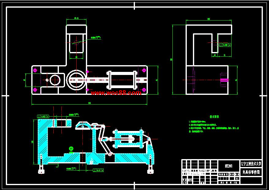 （全套CAD）杠桿零件的機械加工工藝規程及加工Φ10H7孔的工藝裝備設計（終稿）CAD截圖04