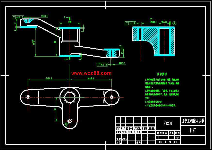 （全套CAD）杠桿零件的機械加工工藝規程及加工Φ10H7孔的工藝裝備設計（終稿）CAD截圖02