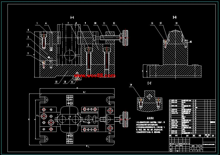 （全套CAD）氣門搖桿軸支座零件機械加工工藝及其典型夾具設計（終稿）CAD截圖01