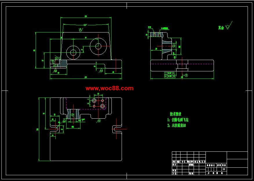 （全套CAD）氣門搖臂軸支座鉆Ф3油孔的夾具設計（終稿）CAD截圖04