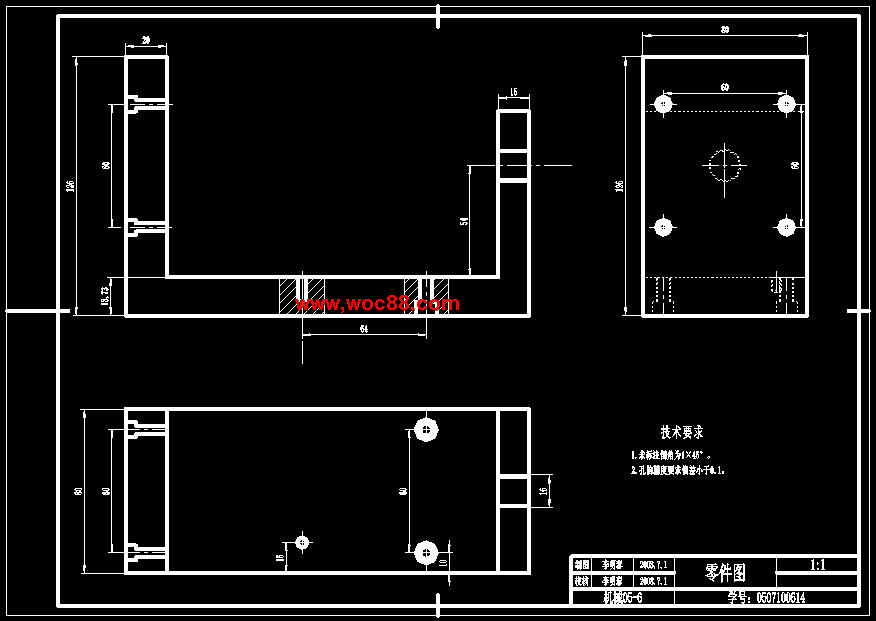 （全套CAD）法蘭盤零件的機械加工工藝規程及Φ6和Φ4孔的工藝裝備設計（終稿）CAD截圖04