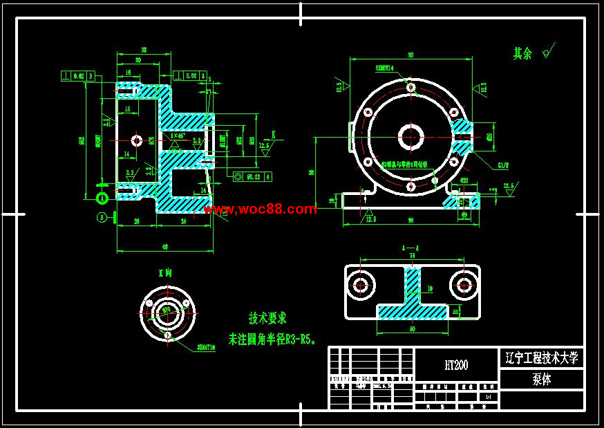 （全套CAD）泵體機械加工工藝及鉆孔Φ15H7夾具設計（終稿）CAD截圖02
