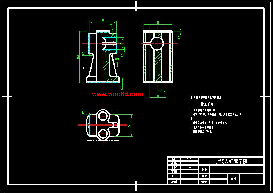 （全套CAD）氣門搖桿軸支座工藝及鉆Φ13孔夾具設計（終稿）CAD截圖03