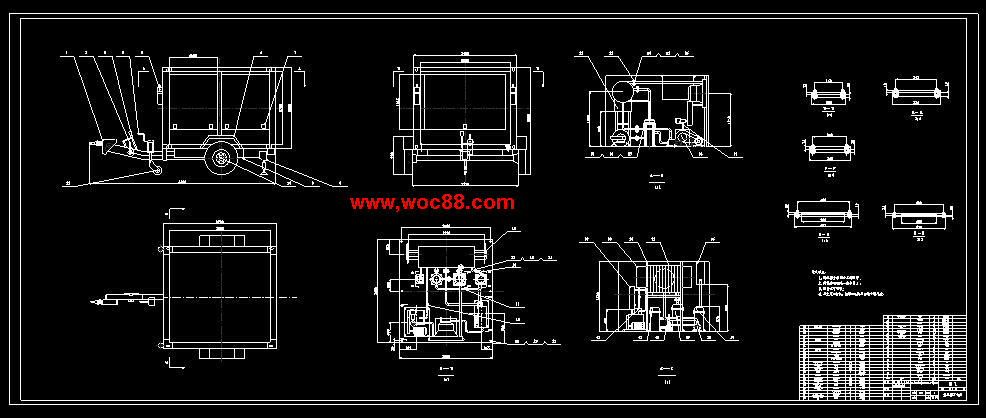 （全套CAD）潤滑油脫水凈化掛車設計（終稿）CAD截圖01