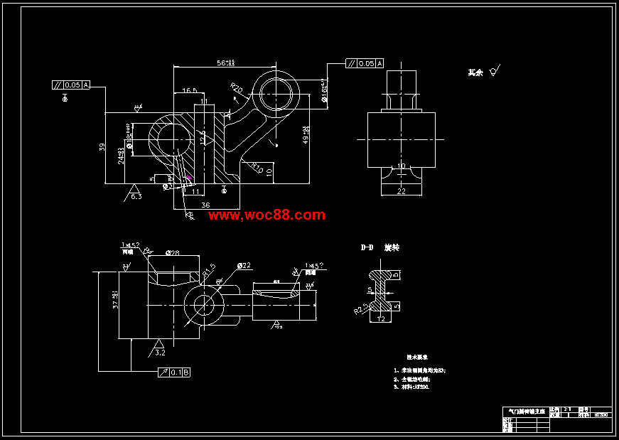 （全套CAD）氣門搖臂軸支座鉆Ф3油孔的夾具設計（終稿）CAD截圖03