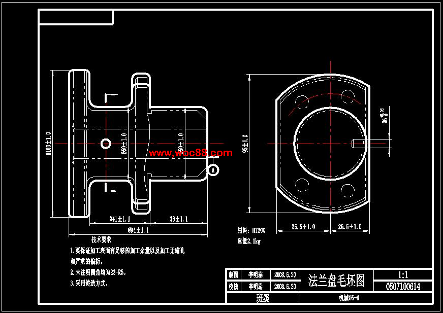 （全套CAD）法蘭盤零件的機械加工工藝規程及Φ6和Φ4孔的工藝裝備設計（終稿）CAD截圖03