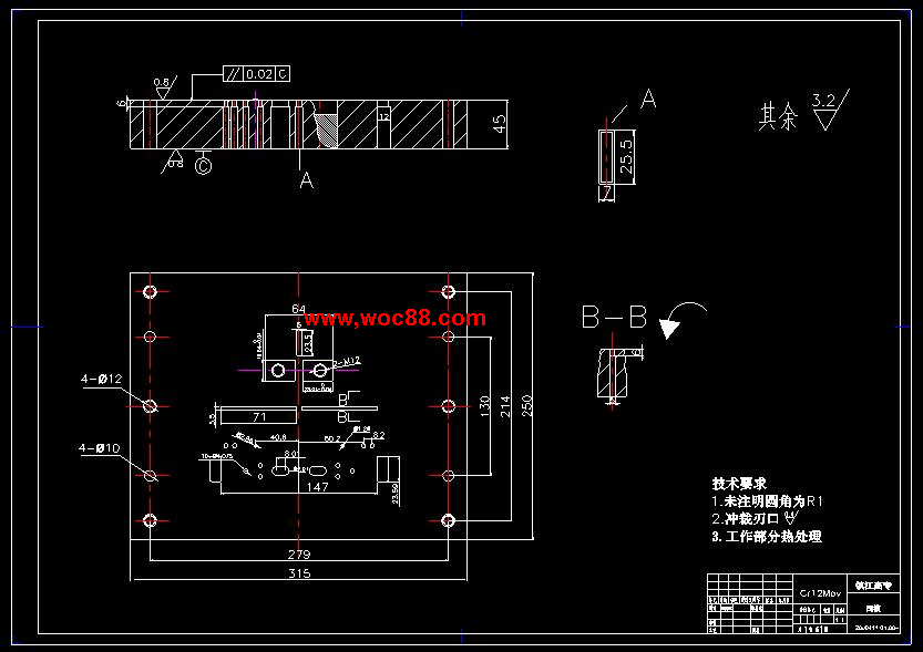 （定稿）L形彎曲件的彎曲沖孔落料連續模設計（全套下載）CAD截圖02