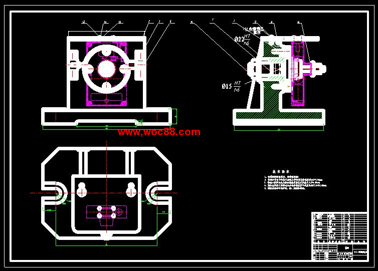 （定稿）M7132罩殼加工工藝及夾具設計（全套下載）3套夾具設計CAD截圖05