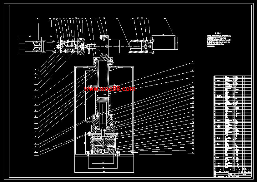 （全套CAD）氣動機械手回轉臂結構設計（終稿）CAD截圖02
