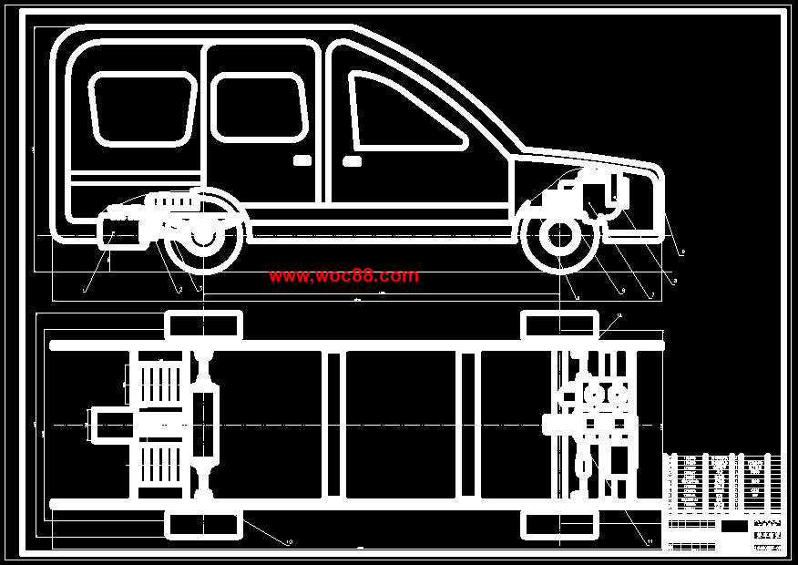 （定稿）RL6460混合動力微型客車總布置設計（全套下載）CAD截圖05