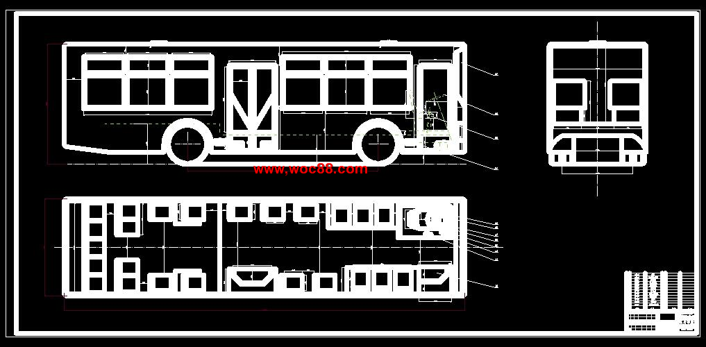 （定稿）RL6100混合動力城市客車總布置設計（全套下載）CAD截圖01