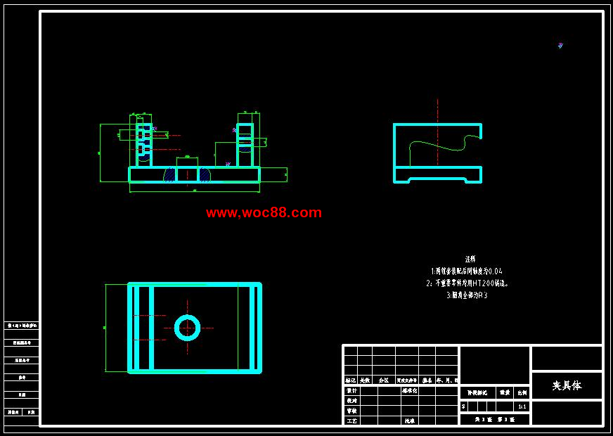 （全套CAD）氣門搖桿軸支座4銑底面夾具設計（終稿）CAD截圖02