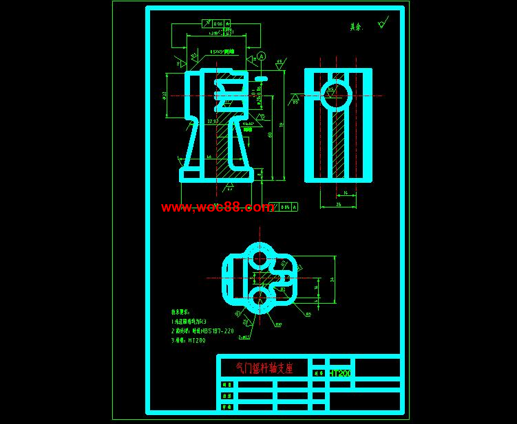 （全套CAD）氣門搖桿軸支座1鏜φ20孔夾具設計（終稿）CAD截圖05