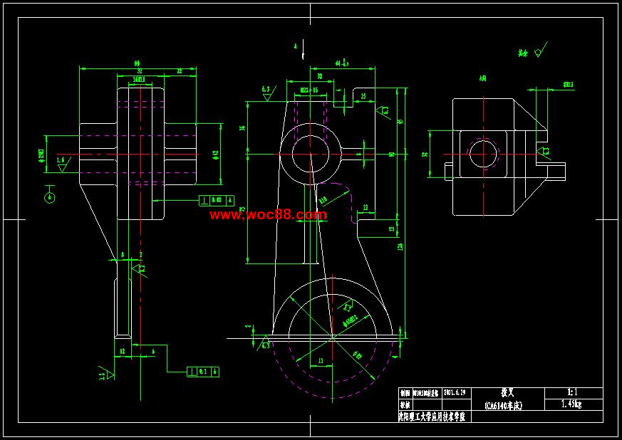 （全套CAD）撥叉[831002]1叉口銑斷夾具畢業設計（終稿）CAD截圖03