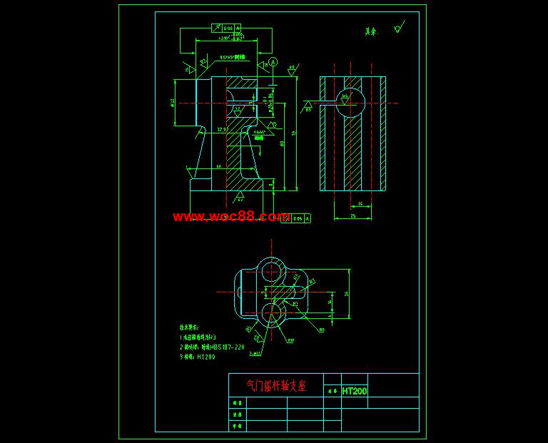 （全套CAD）氣門搖桿軸支座2銑3mm槽夾具設計（終稿）CAD截圖04