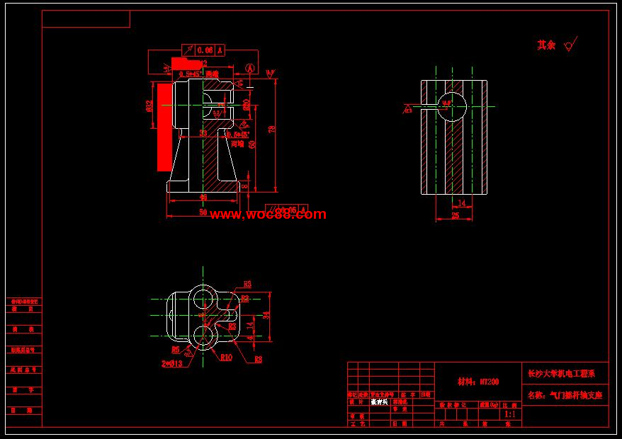 （全套CAD）氣門搖桿軸支座加工工藝規程及銑Φ20兩端面夾具設計（終稿）CAD截圖03