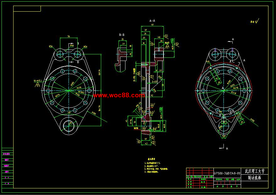 （全套CAD）氣壓凸輪鼓式制動器設計（終稿）CAD截圖01