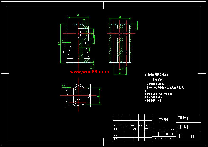 （全套CAD）氣門搖桿軸支座5鉆2φ13孔夾具設計（終稿）CAD截圖04