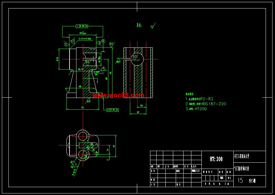 （全套CAD）氣門搖桿軸支座5鉆2φ13孔夾具設計（終稿）CAD截圖03