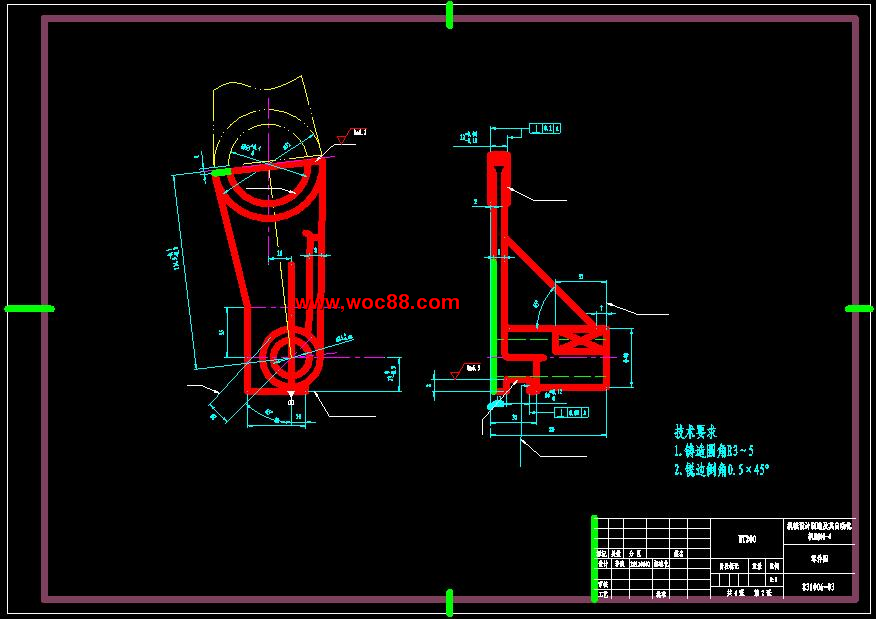 （全套CAD）撥叉A的加工工藝規程及夾具設計（終稿）CAD截圖02