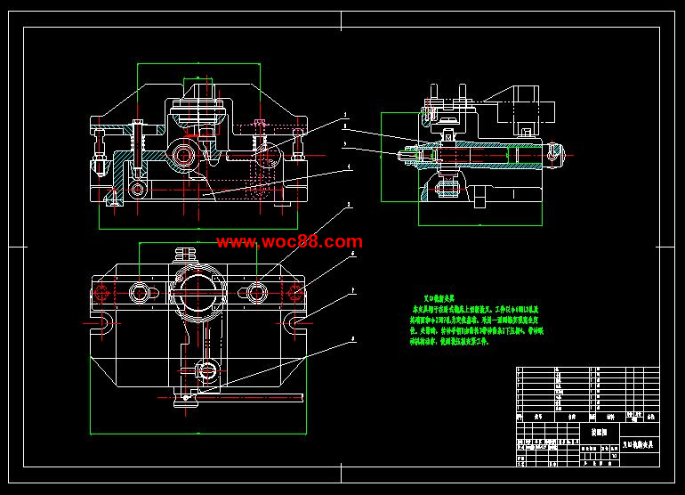 （全套CAD）撥叉[831002]1叉口銑斷夾具畢業設計（終稿）CAD截圖04