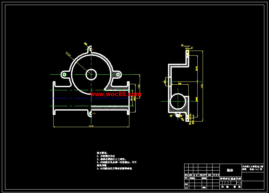 （全套CAD）法蘭盤加工回轉工作臺的設計（終稿）CAD截圖03