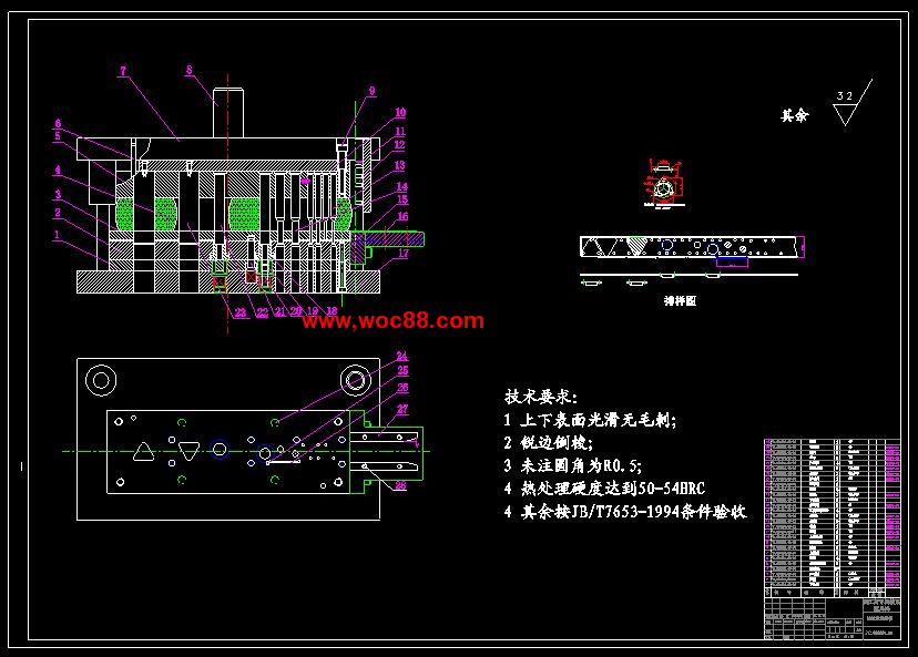 （全套CAD）法蘭盤的沖壓工藝及級進模具設計（終稿）CAD截圖01
