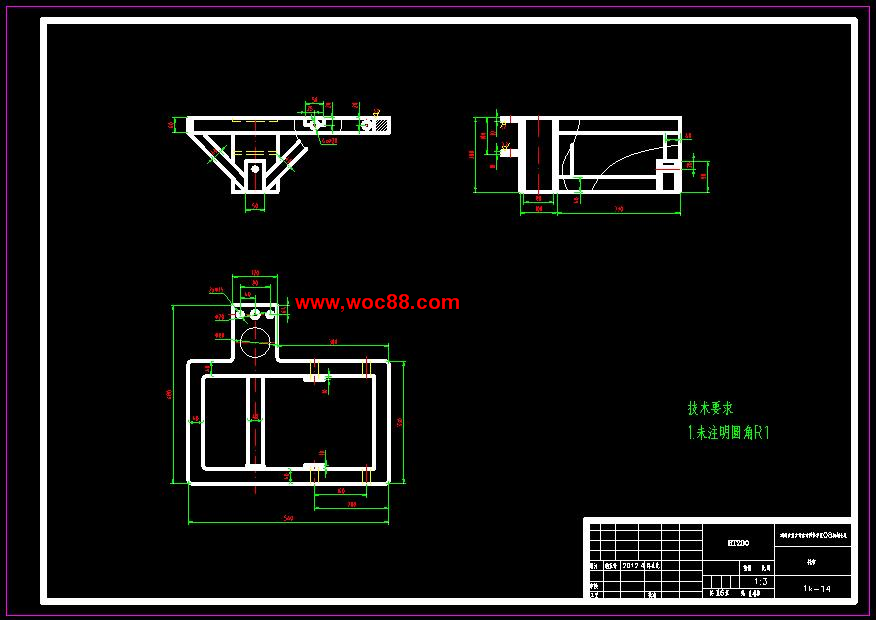 （全套CAD）桔園開溝機的設計（終稿）CAD截圖06