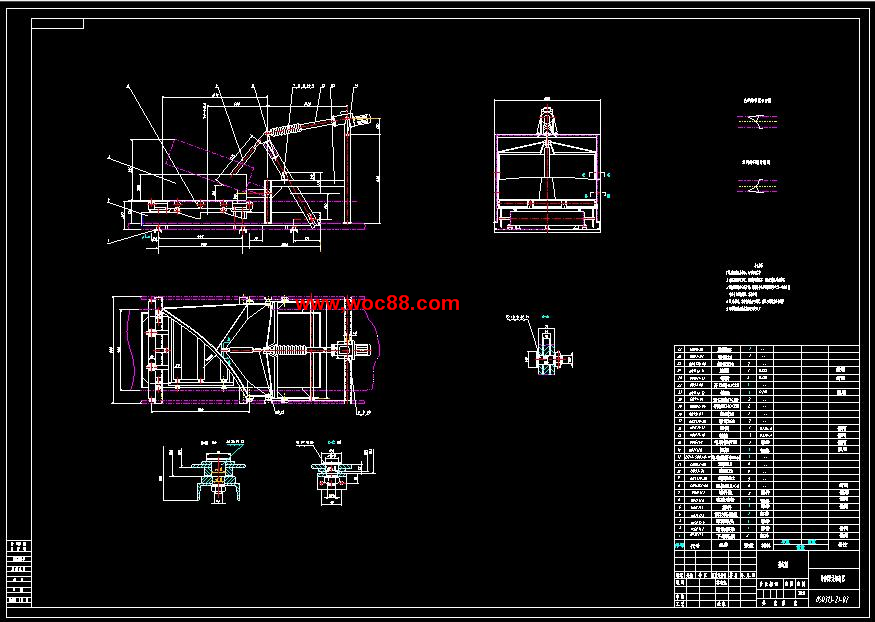 （全套CAD）槽形托輥帶式輸送機設計（終稿）CAD截圖02