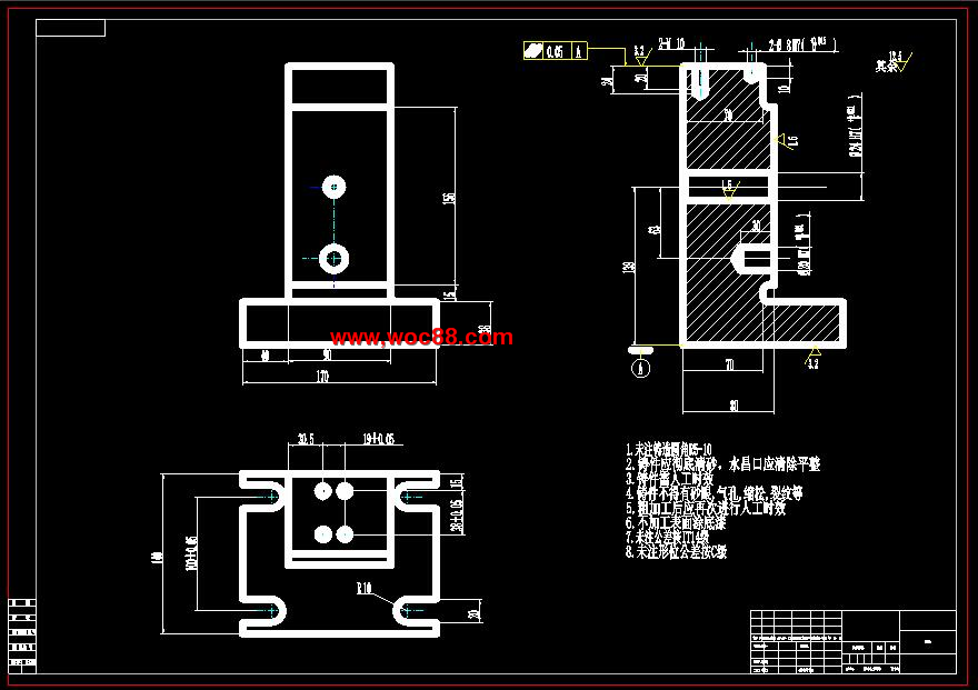 （定稿）831001后托架6鉆M6和φ6孔夾具設計（有CAD圖紙的喲）CAD截圖02