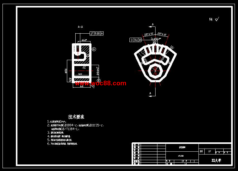 （定稿）分度扇形板工藝及鉆3φ16孔夾具設計（有CAD圖紙的喲）CAD截圖03