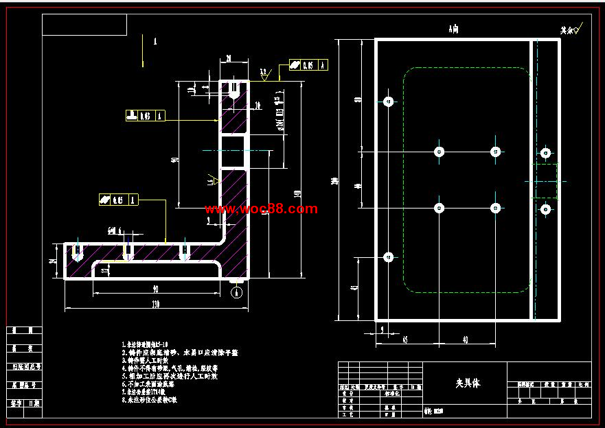 （終稿）十字頭零件的機械加工工藝規程及工裝夾具設計（CAD圖紙全套完整）CAD截圖06