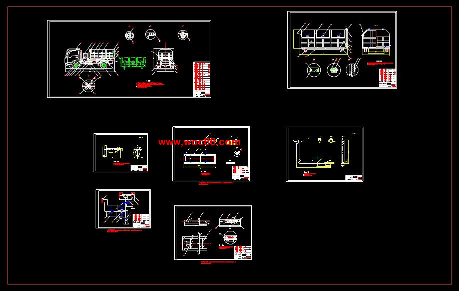 （全套CAD）拉臂式垃圾車的改裝設計（終稿）CAD截圖06