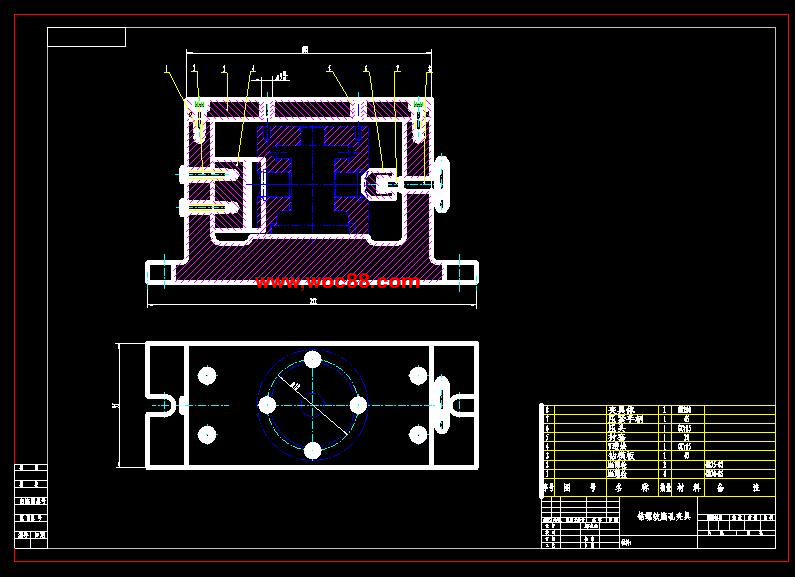 （終稿）十字頭活塞工藝和鉆4M6螺紋底孔夾具設計（CAD圖紙全套完整）CAD截圖01