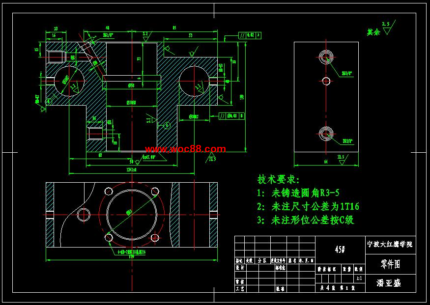 （全套CAD）檔塊氣缸工藝及鉆M8孔夾具設計（終稿）CAD截圖02