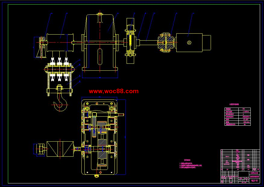 （全套CAD）10T橋式起重機起升機構設計（終稿）CAD截圖01