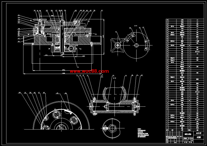 （全套CAD）法蘭盤加工的回轉工作臺設計（終稿）CAD截圖01