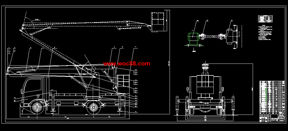 （全套CAD）江鈴15米三節臂高空作業車液壓支腿系統改裝設計（終稿）CAD截圖03