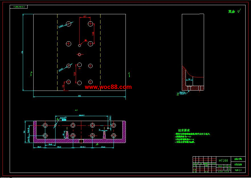 （全套CAD）柴油機機體三面鉆擴組合機床總體及夾具設計（終稿）CAD截圖06