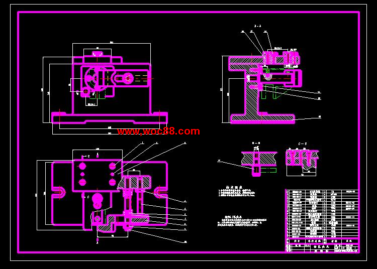 （全套CAD）撥叉831003加工工藝規程及夾具設計（終稿）CAD截圖03
