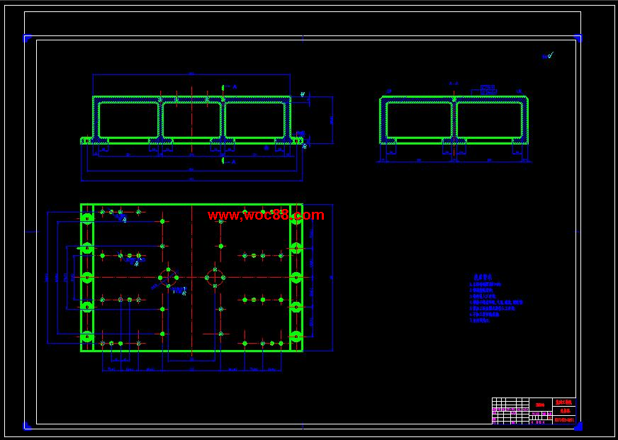 （全套CAD）柴油機氣缸體兩端面粗銑組合機床總體及夾具設計（終稿）CAD截圖03