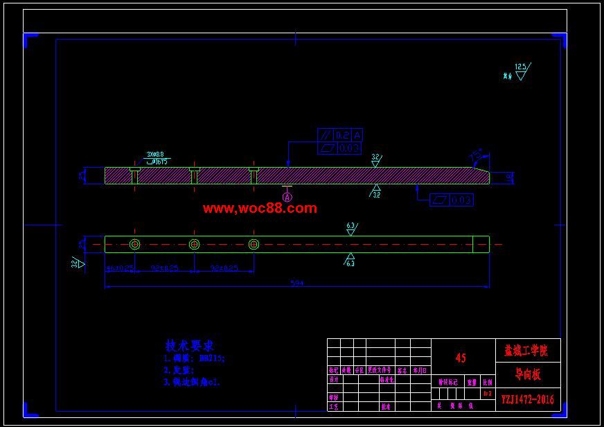 （全套CAD）柴油機氣缸體兩端面粗銑組合機床總體及夾具設計（終稿）CAD截圖06