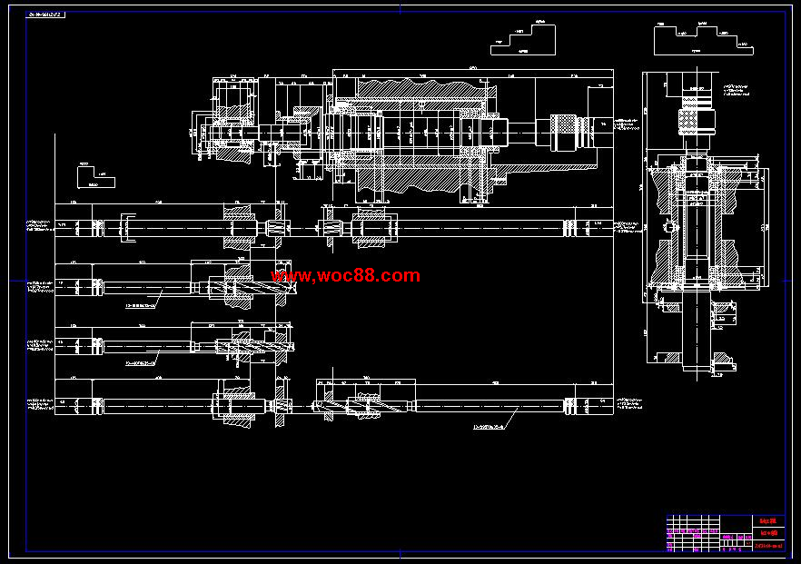 （全套CAD）柴油機氣缸體三面粗鏜組合機床總體及鏜模設計（終稿）CAD截圖06